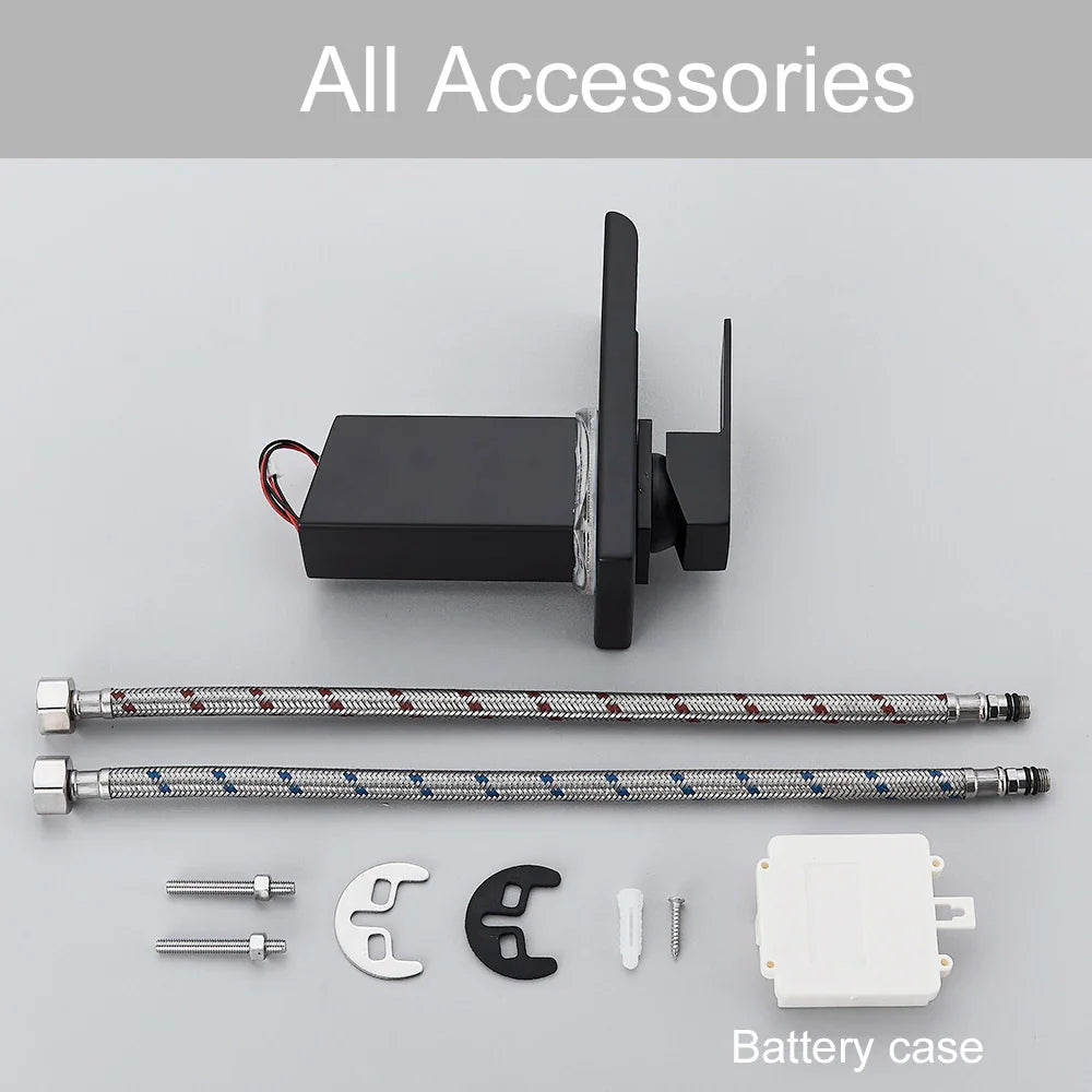 Afralia™ LED Waterfall Basin Faucet - Color Changing, Single Handle, Deck Mounted.