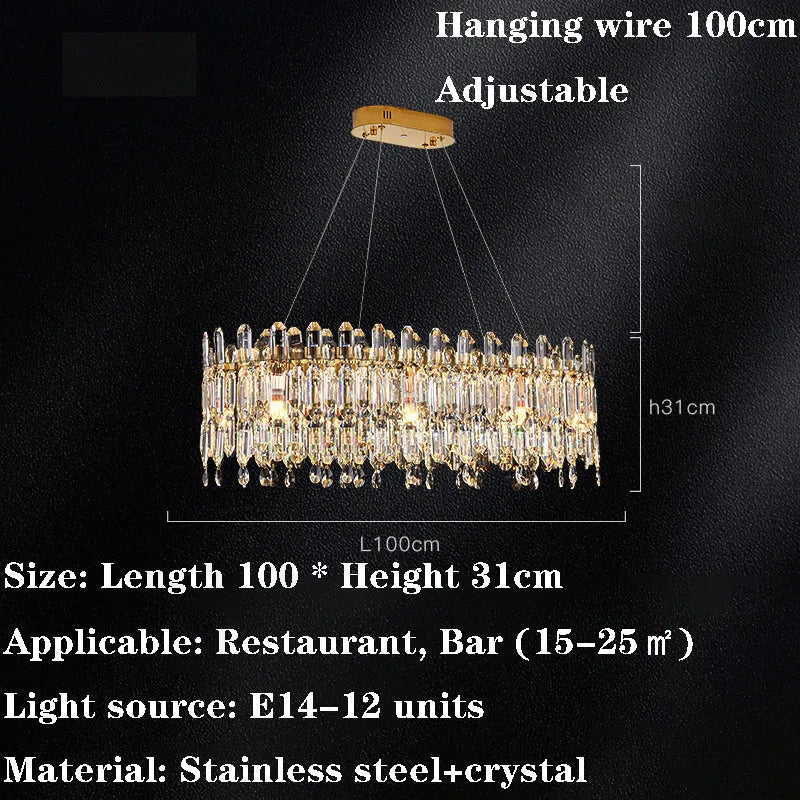 Afralia™ Crystal Pendant LED Chandelier | Home Decor Ceiling Light Fixture