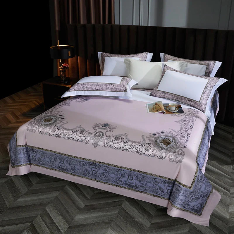 Afralia™ Luxury Vintage Bedding Set, 1000TC Egyptian Cotton, Silky Satin, Bohemia Duvet Cover