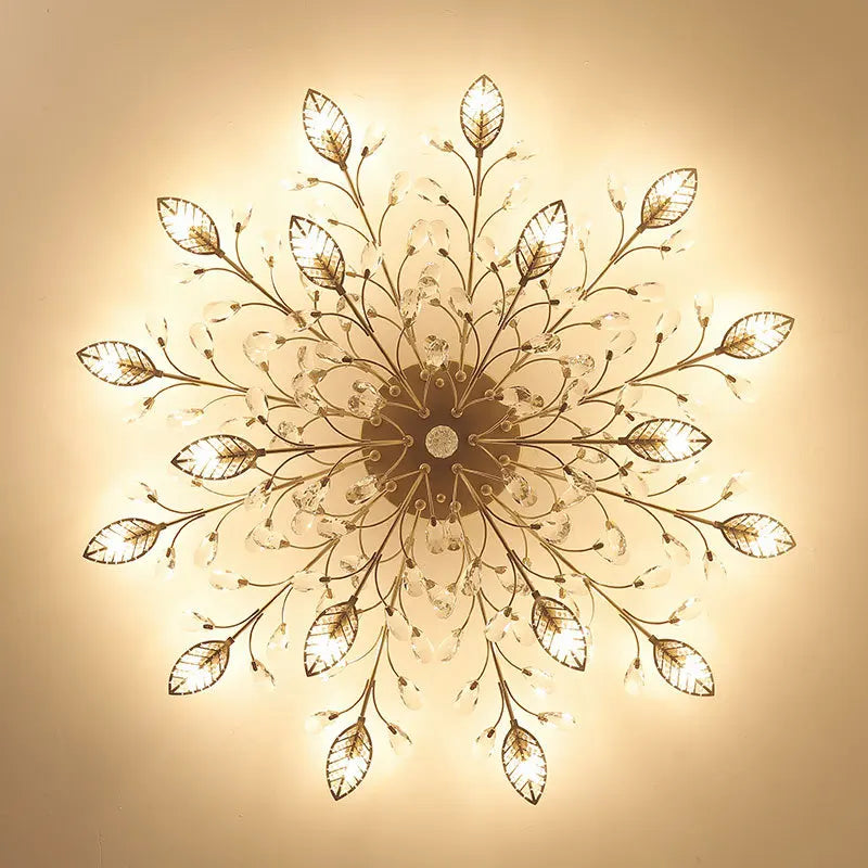 Afralia™ Crystal Ceiling Chandelier LED Fixture Lights for Living Room Bedroom by Samsarah Lighting