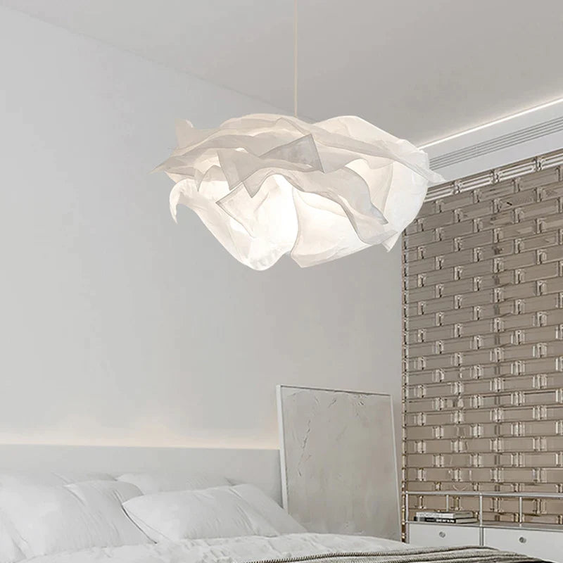 Afralia™ Minimalist White Chandelier Lighting for Indoor Home Bedroom Living Room