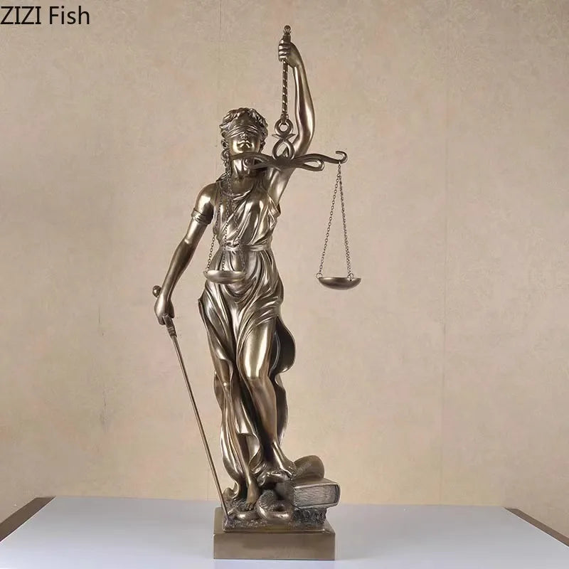 Afralia™ Justice Goddess Resin Sculpture - Room Aesthetic Decor