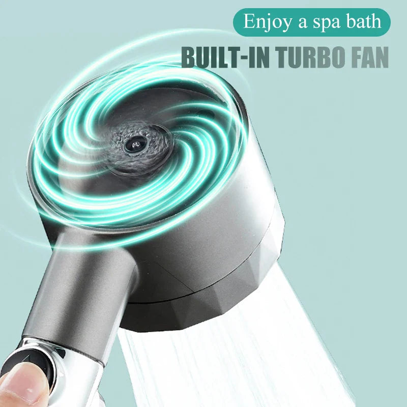 Afralia™ Turbo Propeller Shower Head - Massage Eco Shower Filter Water Saving Nozzle