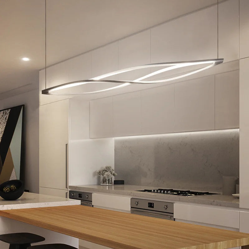 Afralia™ Aluminum LED Pendant Lamp for Kitchen Dining Island Suspended House Lighting