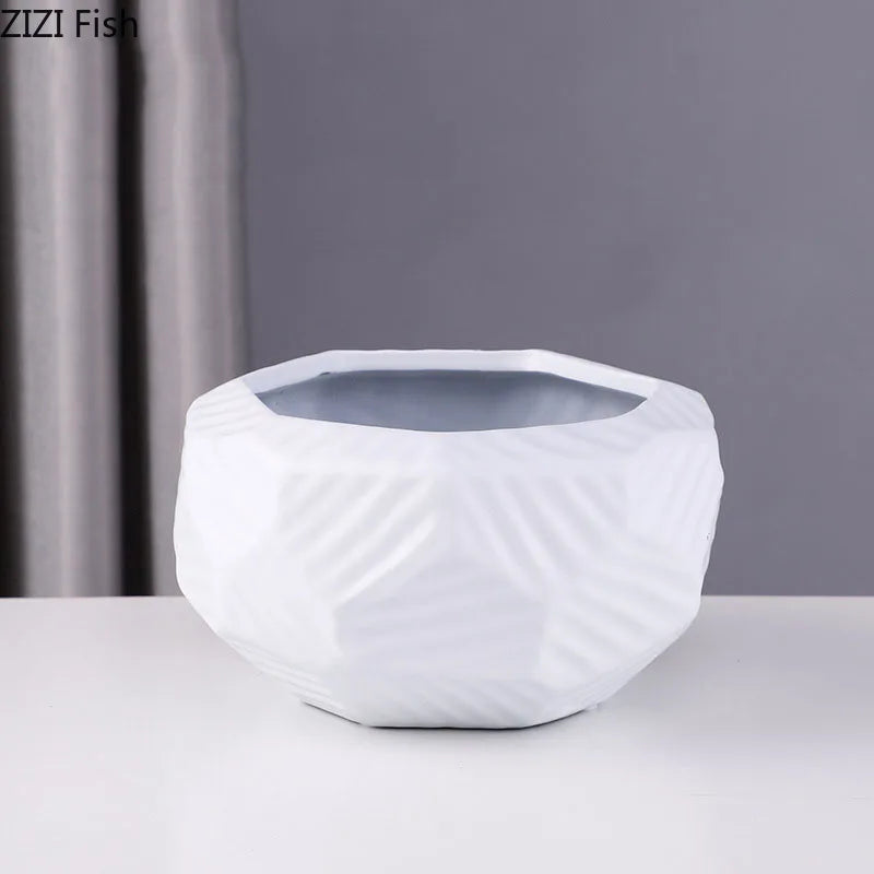 Afralia™ Ceramic Vase Modern Decor Ornaments Pot Plants Flower Arrangement Ornamental Decor vase