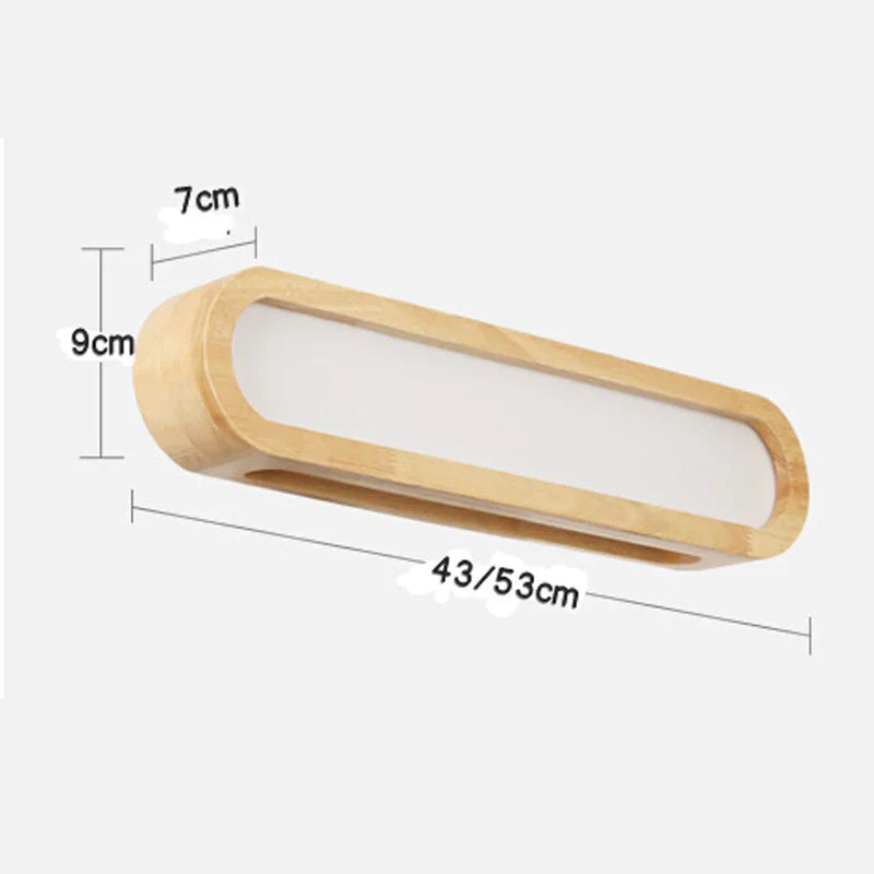 Afralia™ Nordic Wood Wall Sconce LED Light for Bedroom, Study, and Bathroom