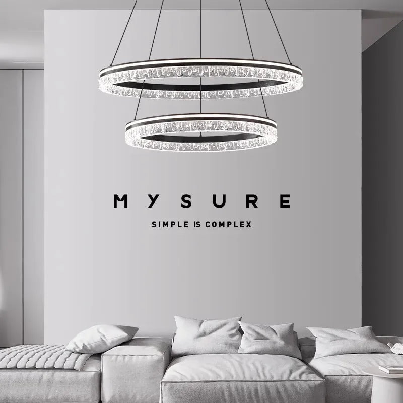 Afralia™ Nordic Ring LED Chandelier: Dimmable Luxury Lighting Fixture for Living Room, Kitchen, Bedroom