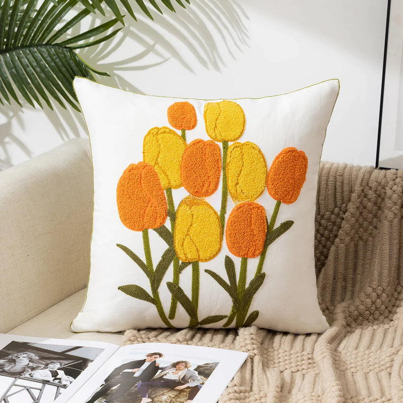 Afralia™ Wild Daisy Floral Pop Cushion Cover - Vivid Home Decoration