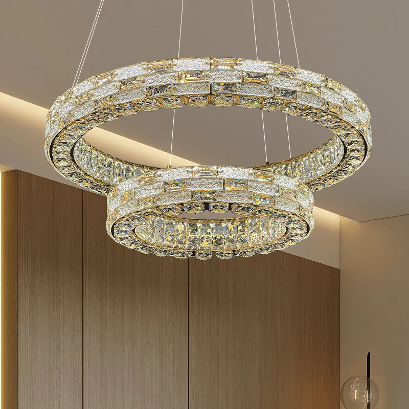 Afralia™ Crystal Chandeliers Led Lights Ceiling Lamp Suspension Chandelier Luxury Home Decor