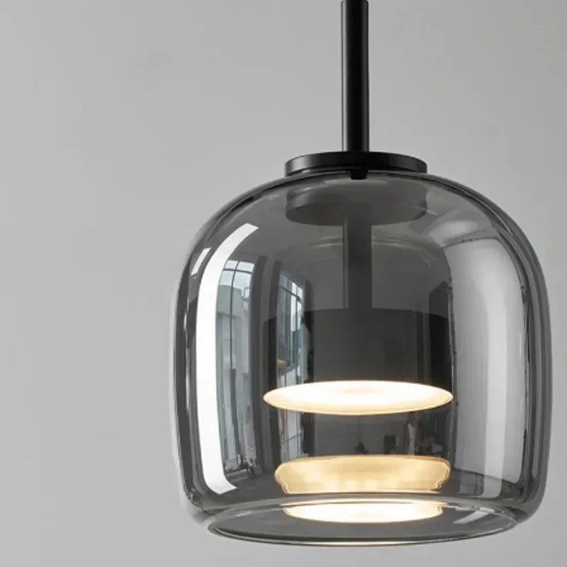 Afralia™ Glass Pendant Light Luxury Nordic Led Hanging Lamp Modern Bedroom Fixture