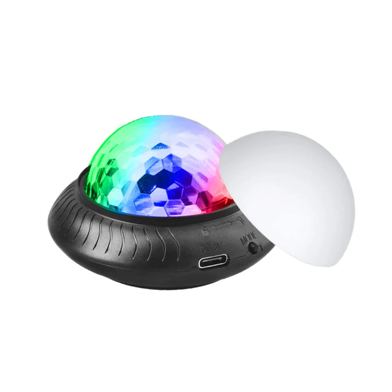 Afralia™ RGB Mini Disco Ball Night Light - Sound Activated Party DJ Show Lamp