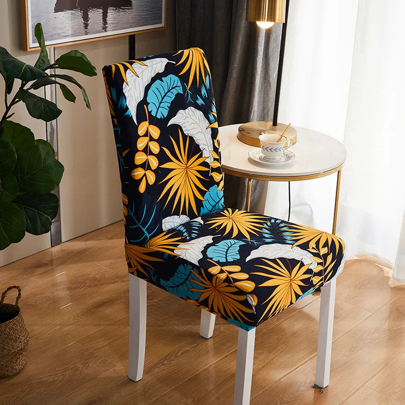 Afralia™ Stretch Print Chair Cover - Elastic Seat Slipcover