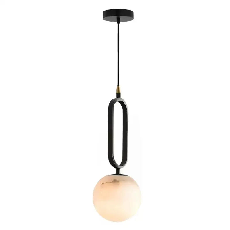 Afralia™ Copper Marble Pendant Light: Modern Hanging Chandelier for Home, Hotel, Living Room