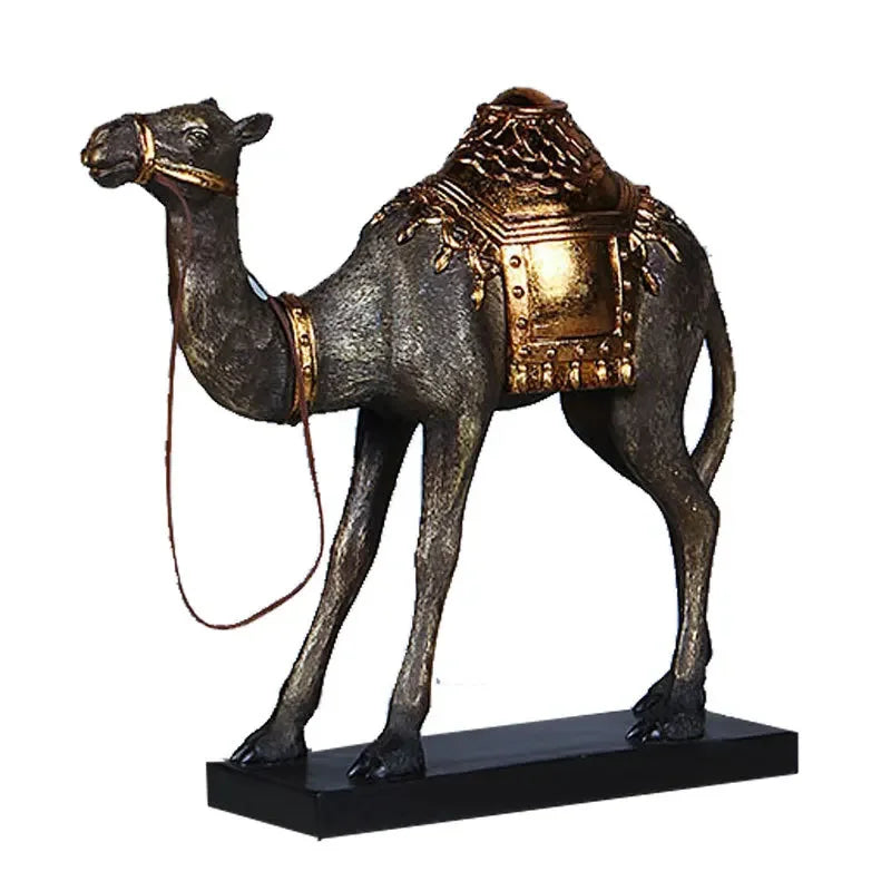 Afralia™ Camel Dromedary Indian Style Sculpture - Home Decor Figurine