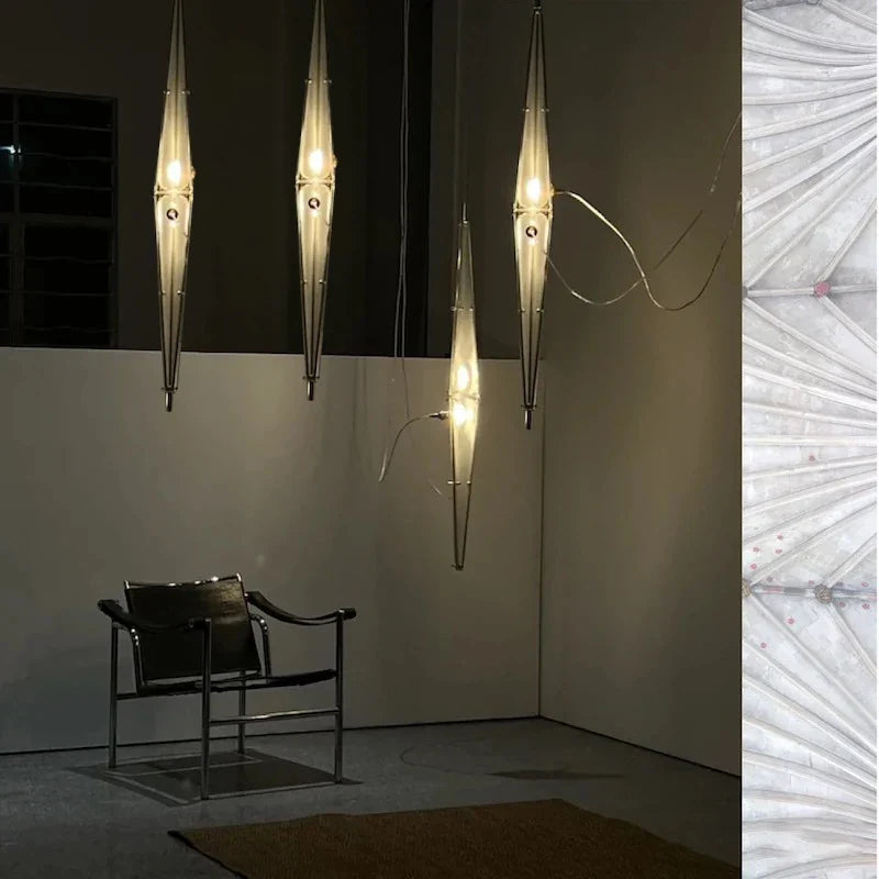 Afralia™ Glass Long Pendant Lights for Kitchen Island & Dining Room