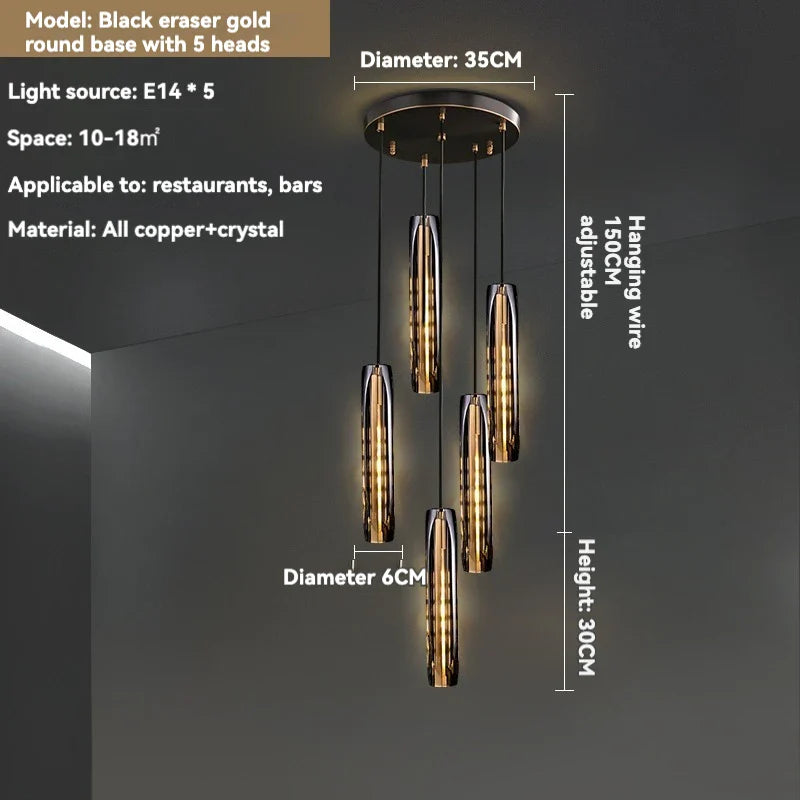 Afralia™ Crystal Pendant Light: Modern LED Round Hanging Lamp for Living Room and Dining Room