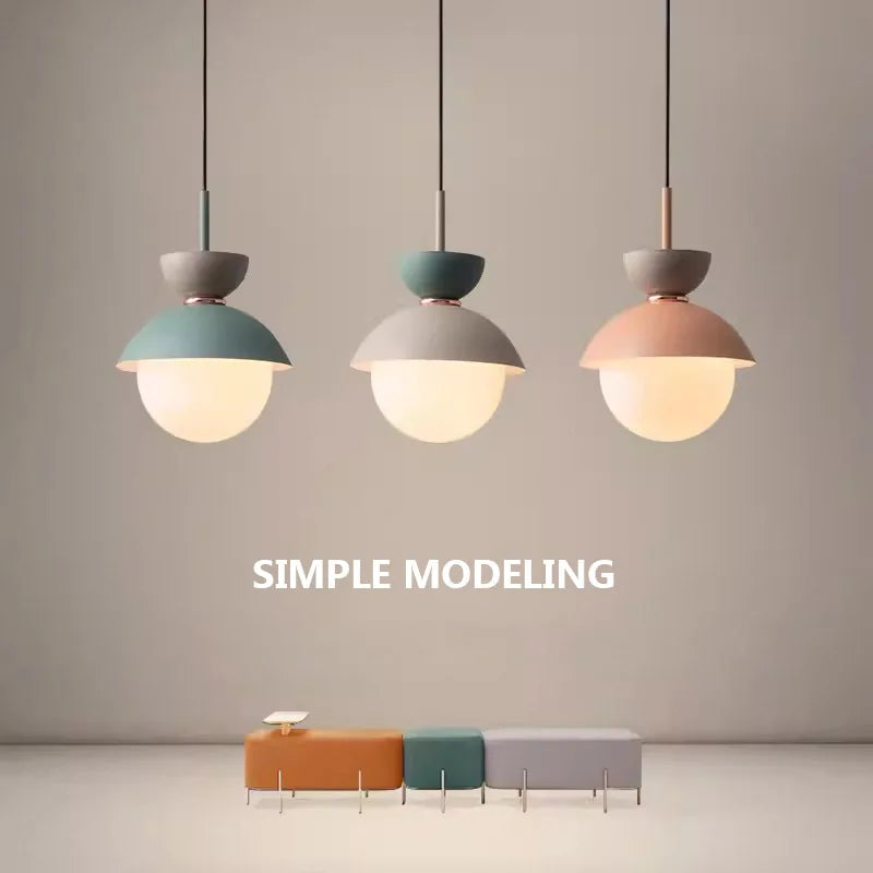 Afralia™ Nordic Macaroon LED Pendant Light: Modern Minimalist Home Decoration Fixture