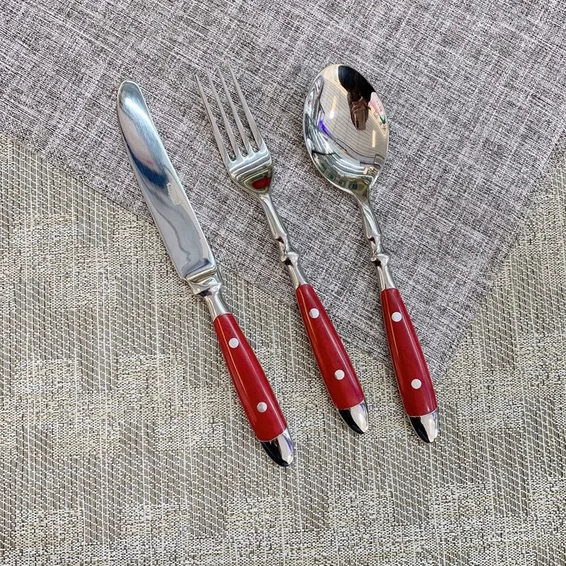 Afralia™ Stainless Steel Cutlery Set - Forks, Spoons, Knives, Teaspoons, Dinnerware & Tableware