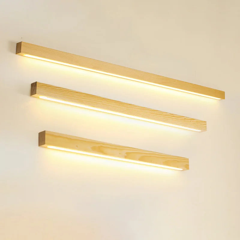 Afralia™ Wood LED Wall Lamp Modern Sconces Indoor Lighting for Home Decor