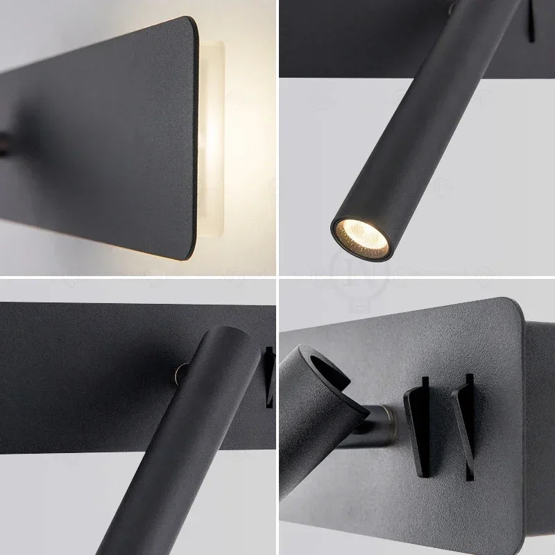 Afralia™ Nordic LED Wall Lamp with Adjustable Angle & Switch, Ideal for Bedroom Study