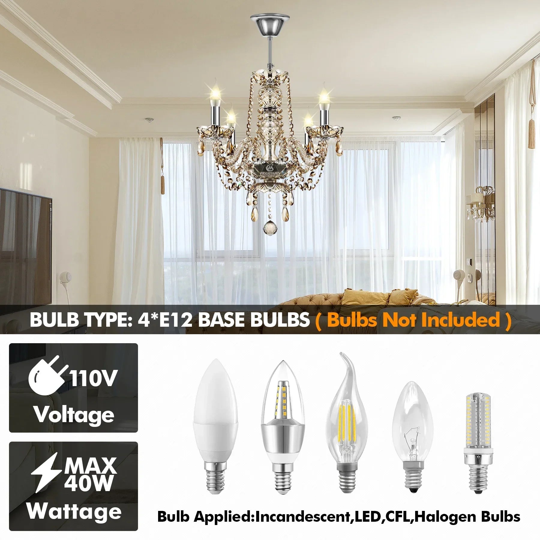 Afralia™ Crystal Chandelier Pendant Light Cognac Gold LED Luxury Lamp for Dining Living Room