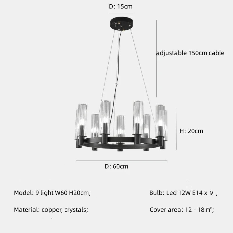 Afralia™ Crystal Chandelier Pendant Lights - Luxury LED Lighting for Living Room