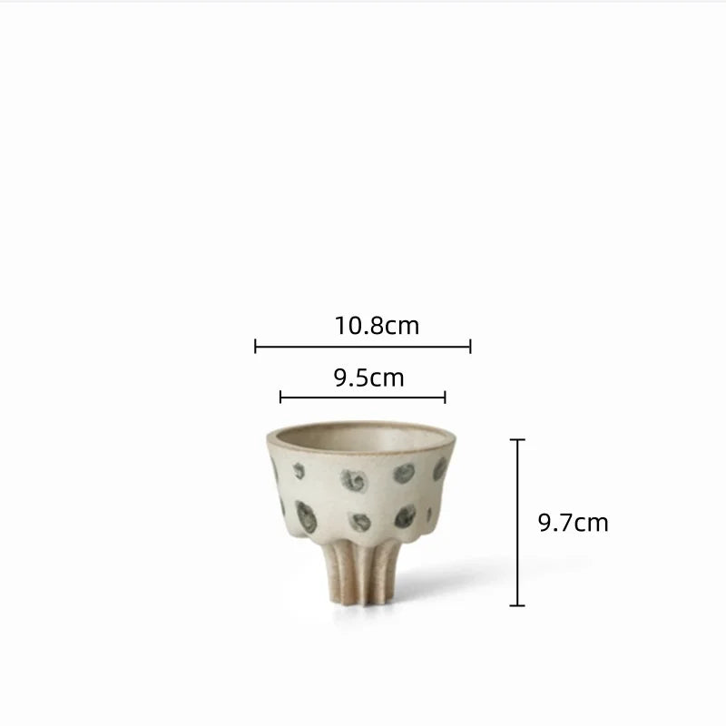 Afralia™ Hand-painted Ceramic Retro Porcelain Vase Flower Pot Home Decoration