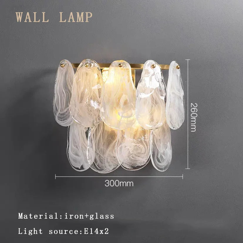 Afralia™ Copper Glass Ceiling Chandelier Dimmable Luxury Round Home Decor Lighting