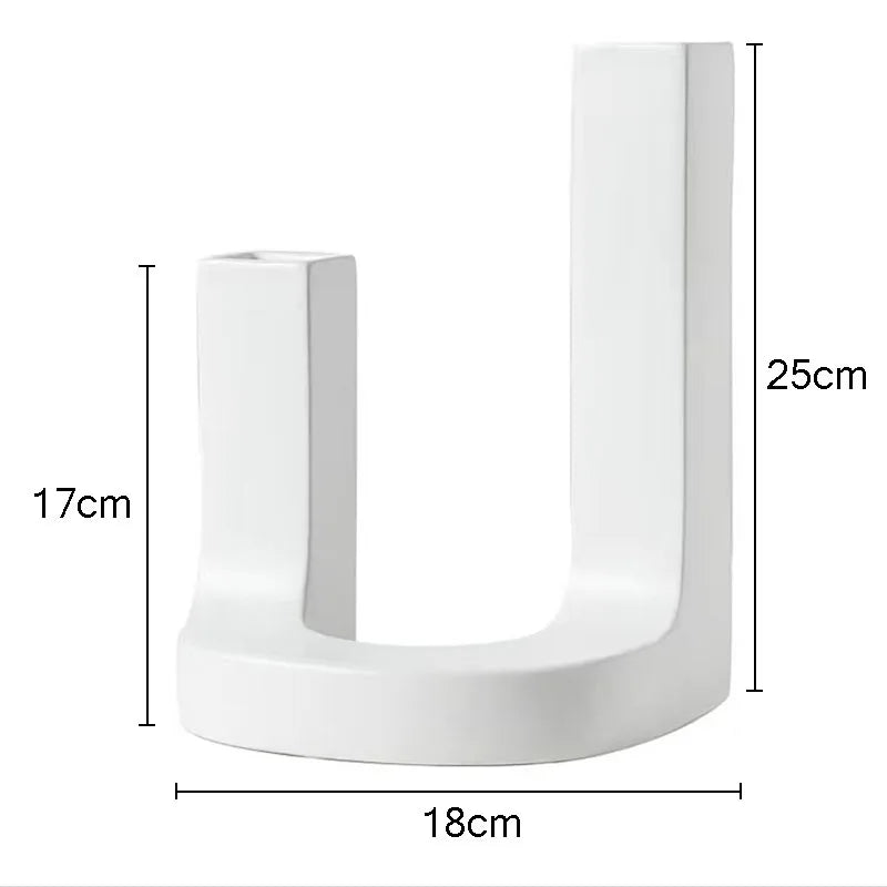 Afralia™ Modern Ceramic Vase Creative Decor for Home Office Flowers Arrangement