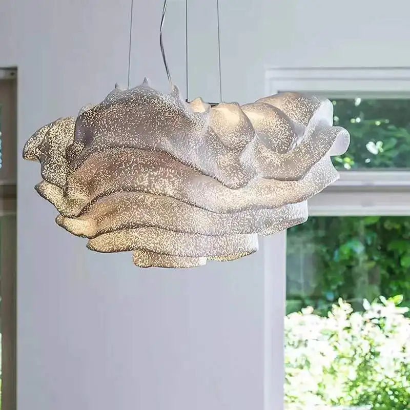 Afralia™ Nevo Cloud Glass Chandelier: Modern LED Pendant Lamp for Home, Restaurant & Kitchen