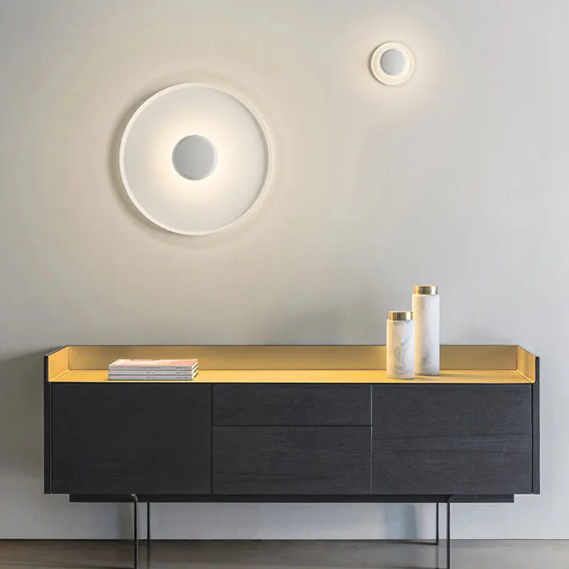 Afralia™ Round Light Wall Lamp: Modern, Simple, Bedroom, Living Room, Dining Room, Aisle Decoration