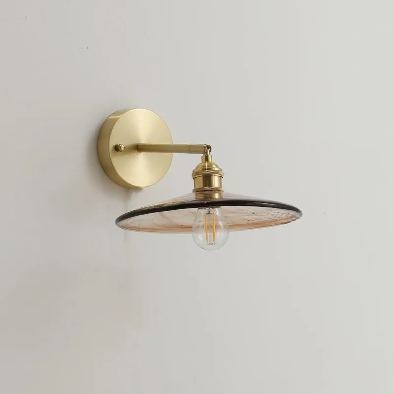 Afralia™ Nordic Glass Copper Wall Lights for Bedroom Living Room Home Decor