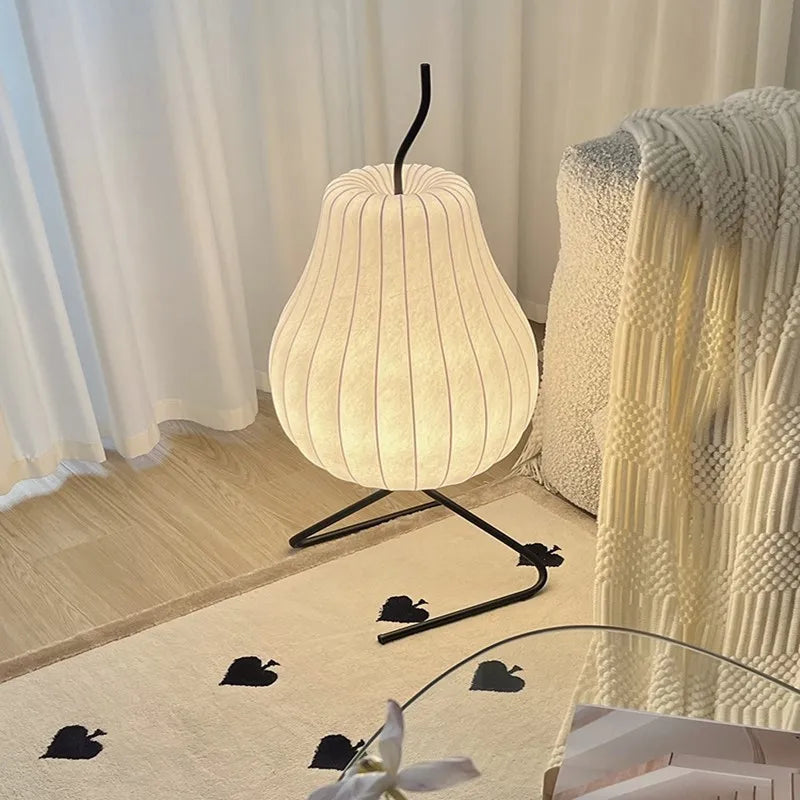 Afralia™ Japanese Silk Floor Lamp: Wabi Sabi LED Fabric Lamp for Living Room & Bedroom