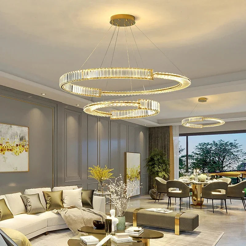 Afralia™ Luxury LED Crystal Chandeliers for Living Dining Room Lighting & Bedroom Decor