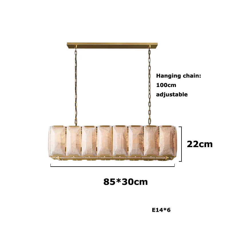 Afralia™ Retro American LED Crystal Chandelier Lighting for Living Room