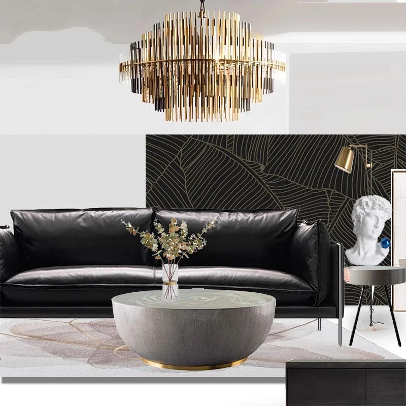 Afralia™ Brass Pendant Light Fixture Italian Designer Hanglamp for Villa Decoration