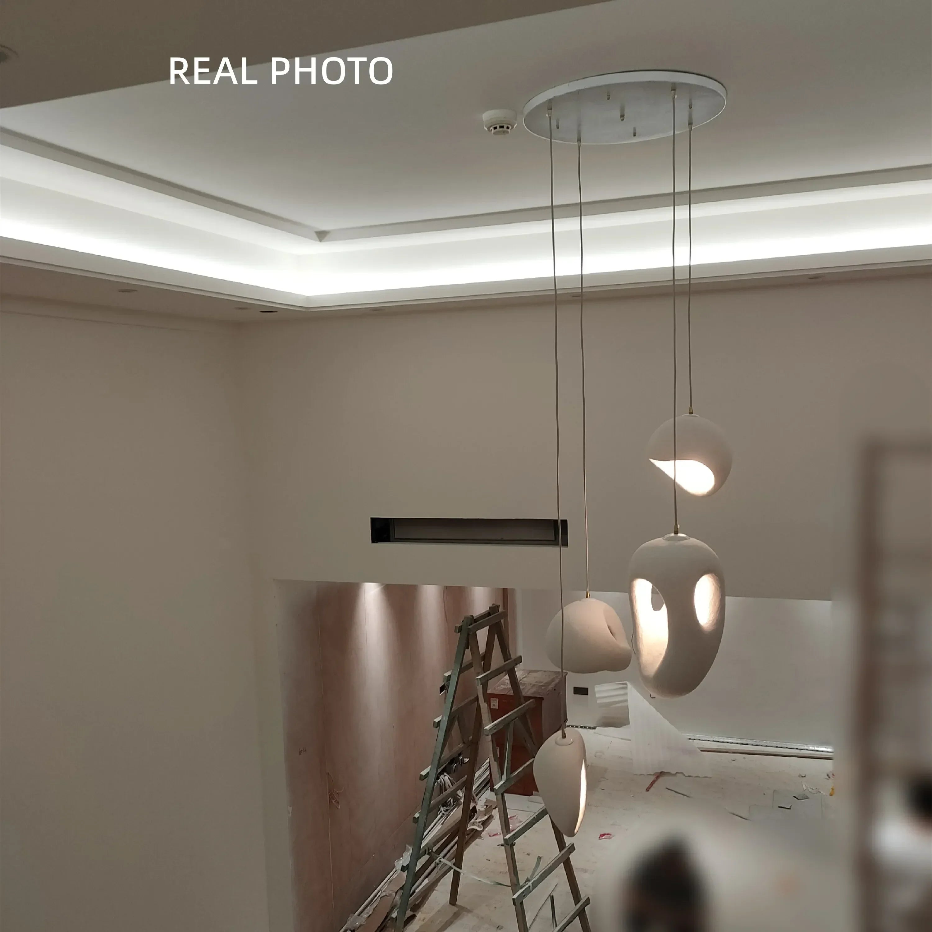 Afralia™ Wabi-sabi Resin Pendant Chandelier | Nordic Villa Stair Decor Droplight