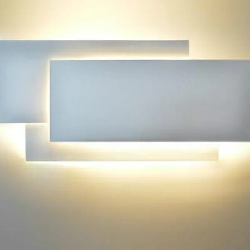Afralia™ Modern 18W LED Wall Lamp for Living Room, Bedroom, Hotel - Aluminum Square Candlestick Light