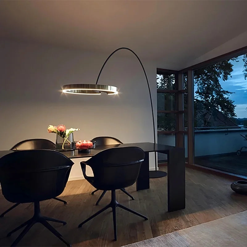 Afralia™ Nordic Ring LED Floor Lamp for Living Room Bedroom Home Decor