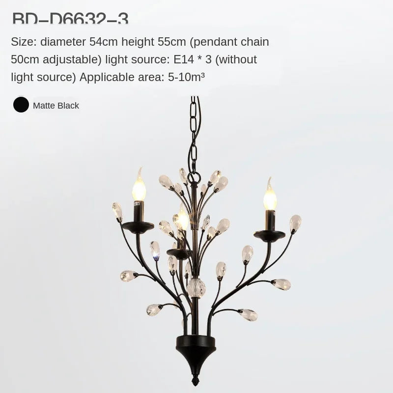 Afralia™ LED Crystal Chandeliers for Living Room Dining Bedroom Kitchen Pendant Lights