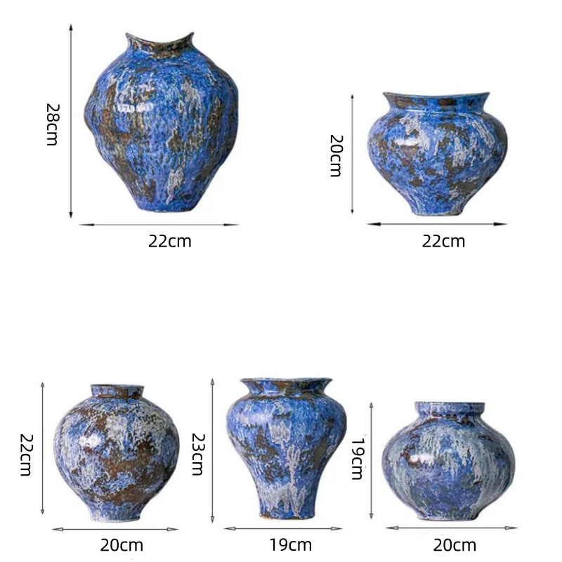 Afralia™ Handcrafted Chinese Porcelain Vase Home Decor Flower Arrangement Accessory