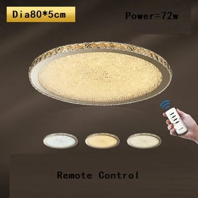 Afralia™ Crystal Round Ceiling Lamp: Nordic Light Luxury LED Home Lighting for Bedroom and Living Room