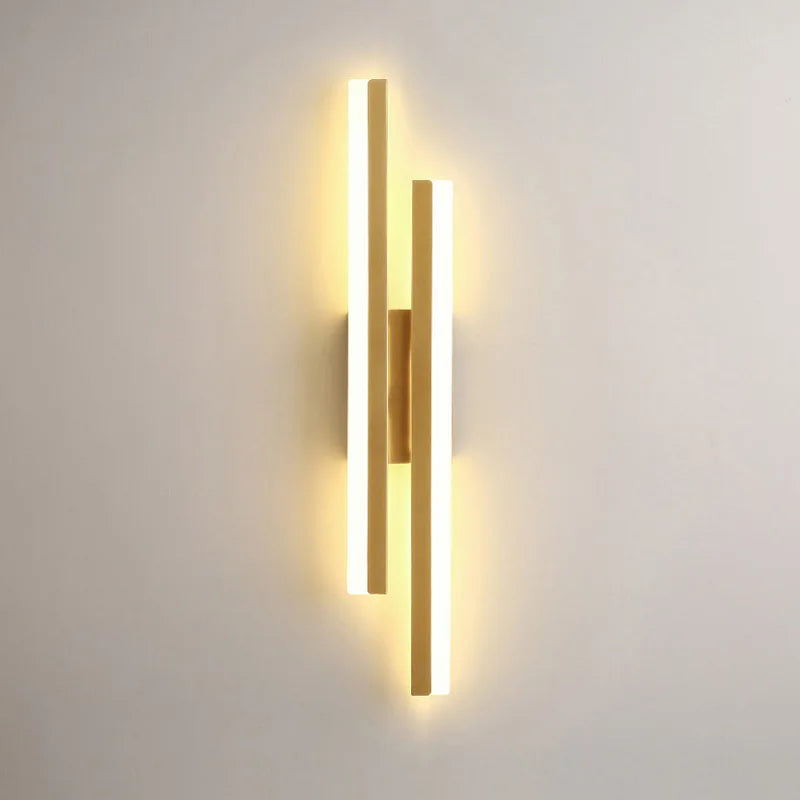 Afralia™ Modern Nordic Gold/Black LED Wall Lamp for Living Room, Bedroom, Bedside - Indoor Lighting Fixtures