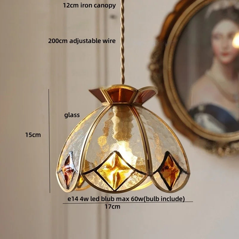 Afralia™ Crown Diamond Glass Pendant Lamp, LED Modern Hanging Light