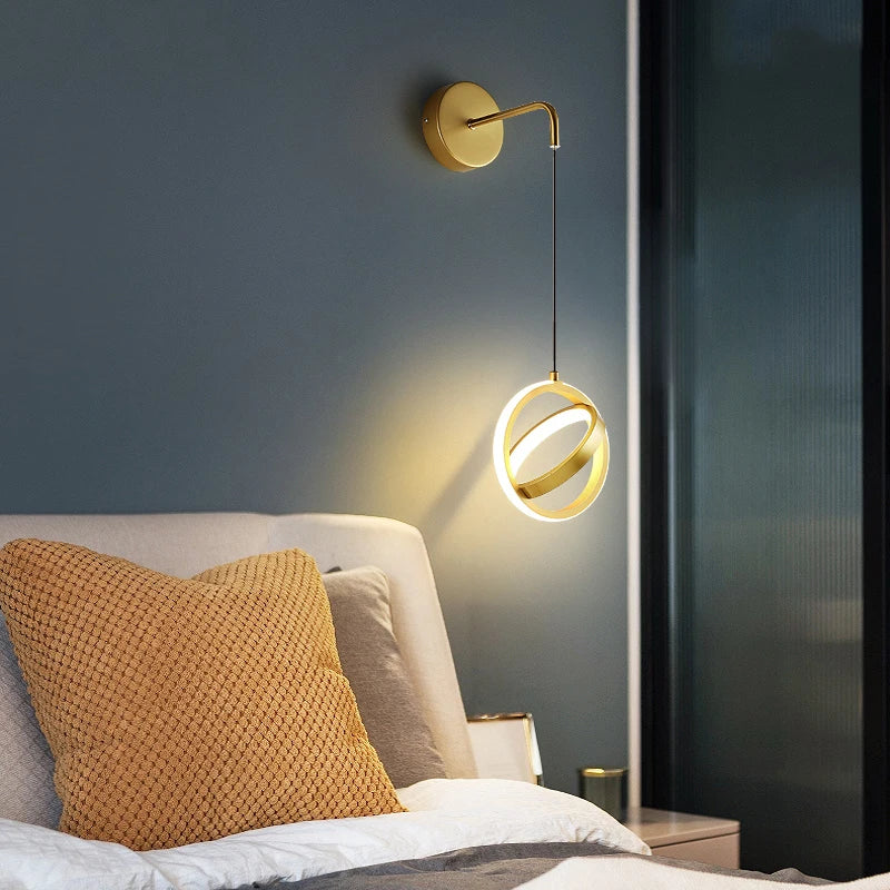 Afralia™ Nordic LED Wall Lamp for Bedroom Living Room Sconce Lighting