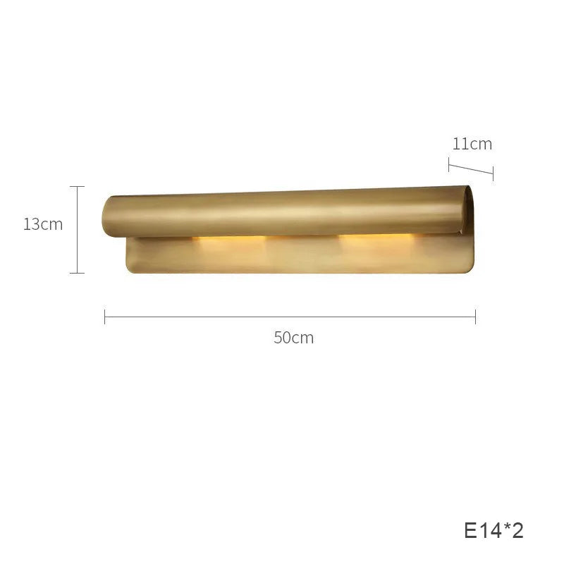 Afralia™ Modern Bronze Black Brass Wall Lamp Home Decor Bedside Lighting