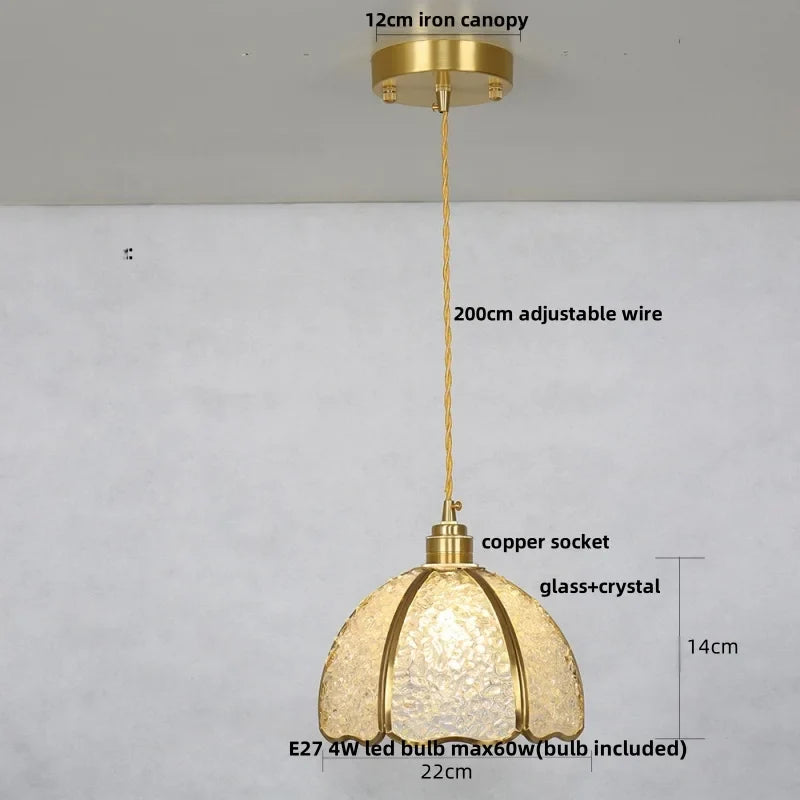 Afralia™ Crystal Glass LED Pendant Lamp, Adjustable Modern Luxury Hanging Lights