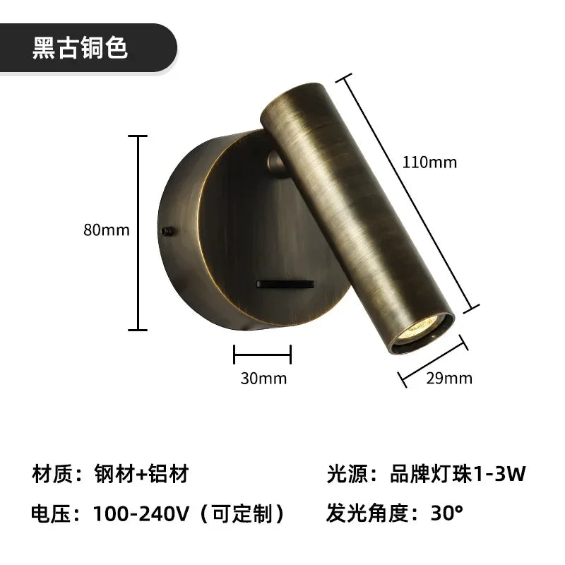 Afralia™ Warm White LED Wall Sconce Light for Bed Headboard Decoration