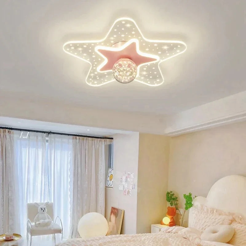 Afralia™ Modern Star LED Ceiling Lights for Living Room Bedroom Children's Room Nursery Lighting