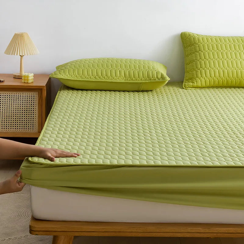 Afralia™ Solid Color Fitted Sheet for Twin Full Queen King Mattresses
